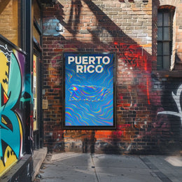 Puerto Rico Vibrant Waves Poster