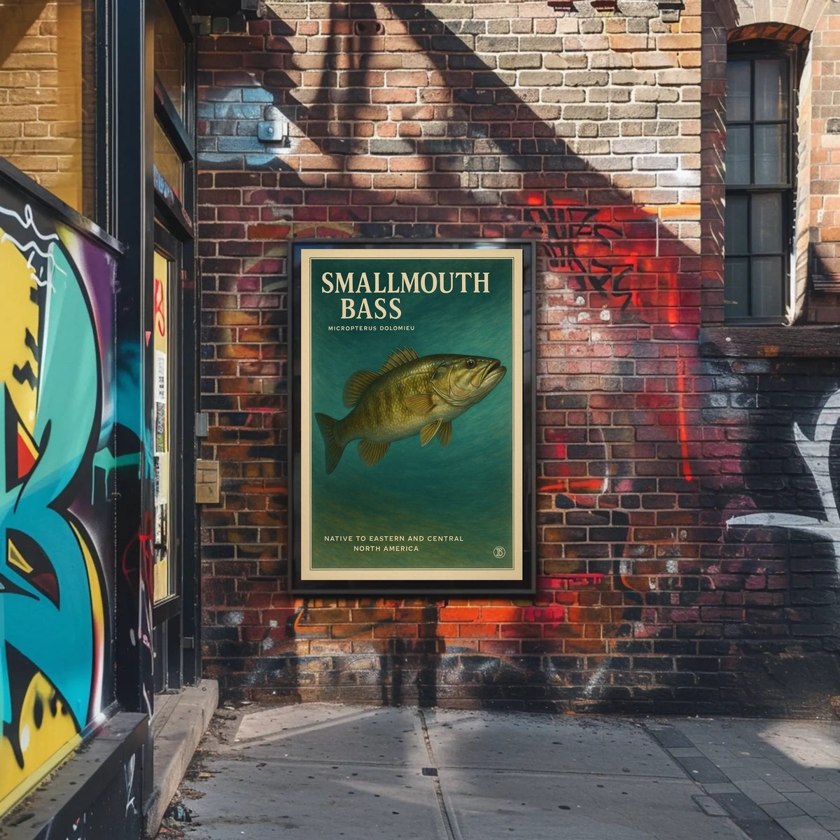 Smallmouth Bass Native Fish of North America Poster