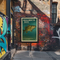 Smallmouth Bass Native Fish of North America Poster
