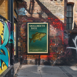 Smallmouth Bass Native Fish of North America Poster