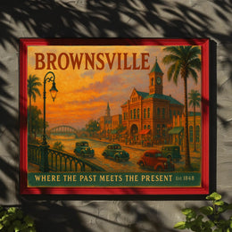 Brownsville Travel Poster Art Print