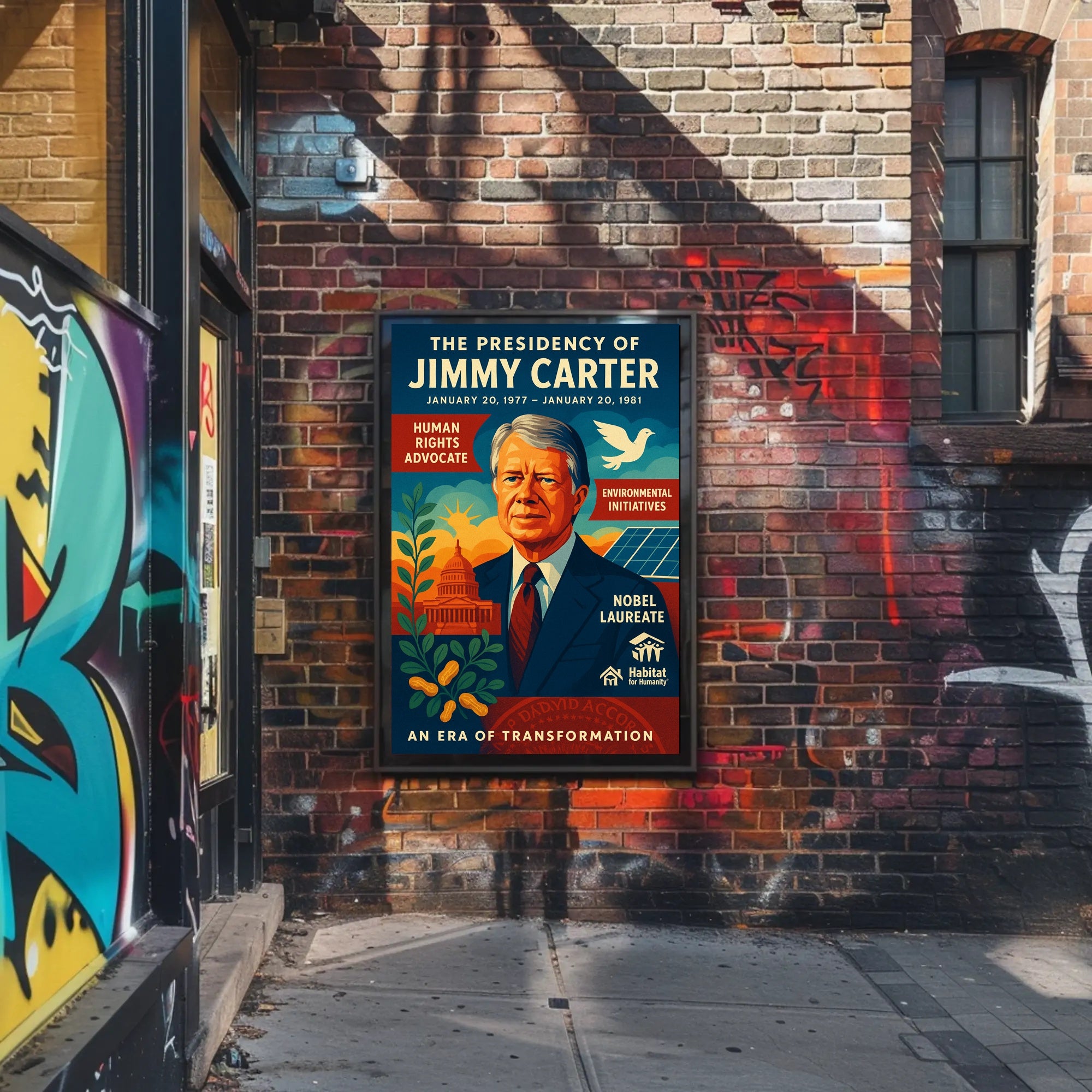 Jimmy Carter Era of Transformation Poster Wall Art PosterGoat