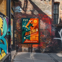 Austria Retro Travel Art with Vibrant Cultural Heritage Poster PosterGoat