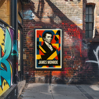 James Monroe 5th President of the United States Abstract Pop Poster