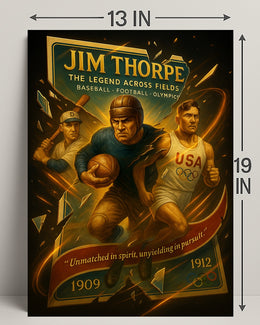 Jim Thorpe Legend Across Fields Poster Art PosterGoat