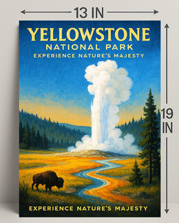 Yellowstone National Park Experience Nature’s Majesty Poster PosterGoat