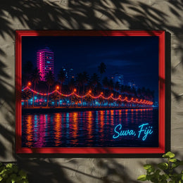 Suva, Fiji Nightscape Poster