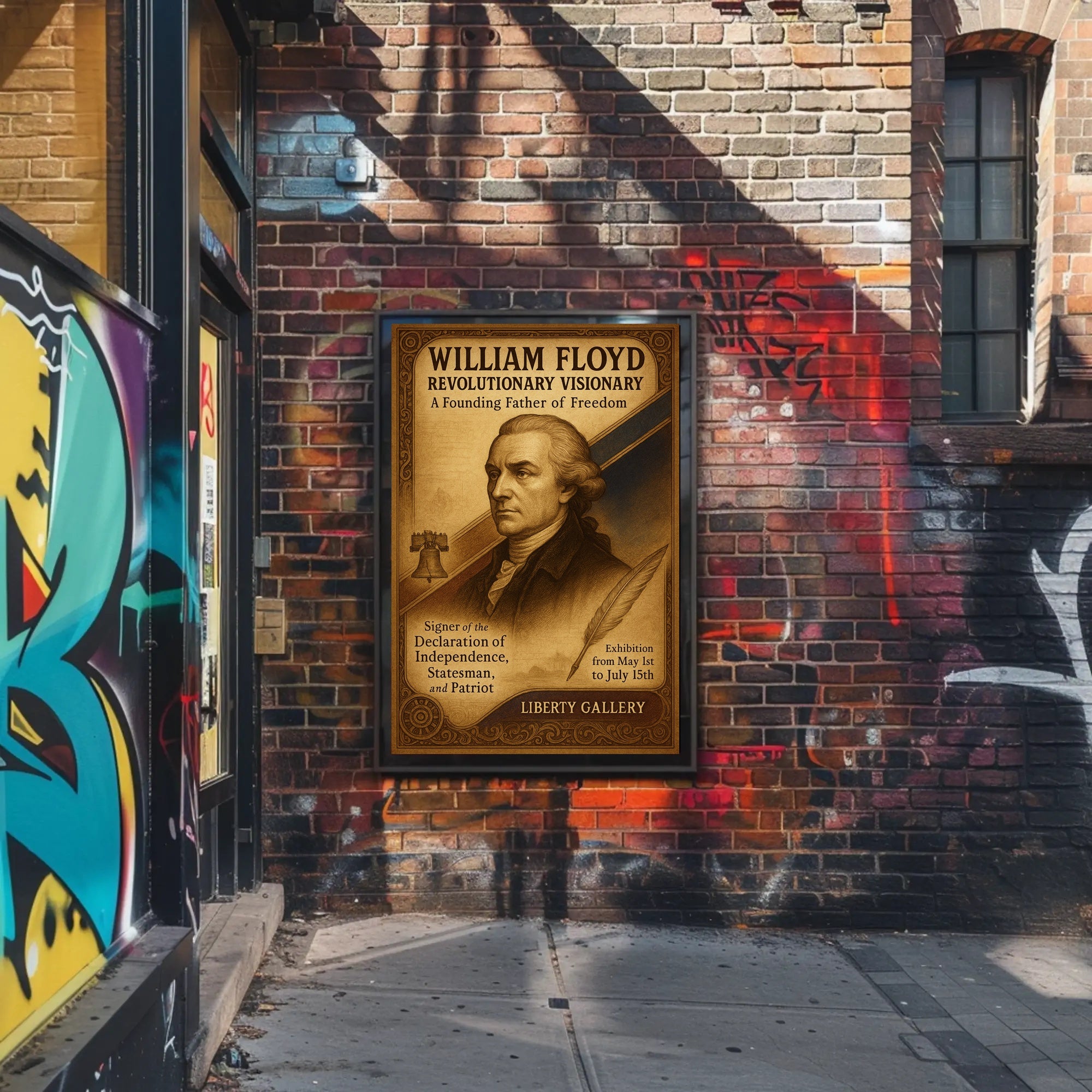American Independence Historical Figure Vintage Patriotic Poster
