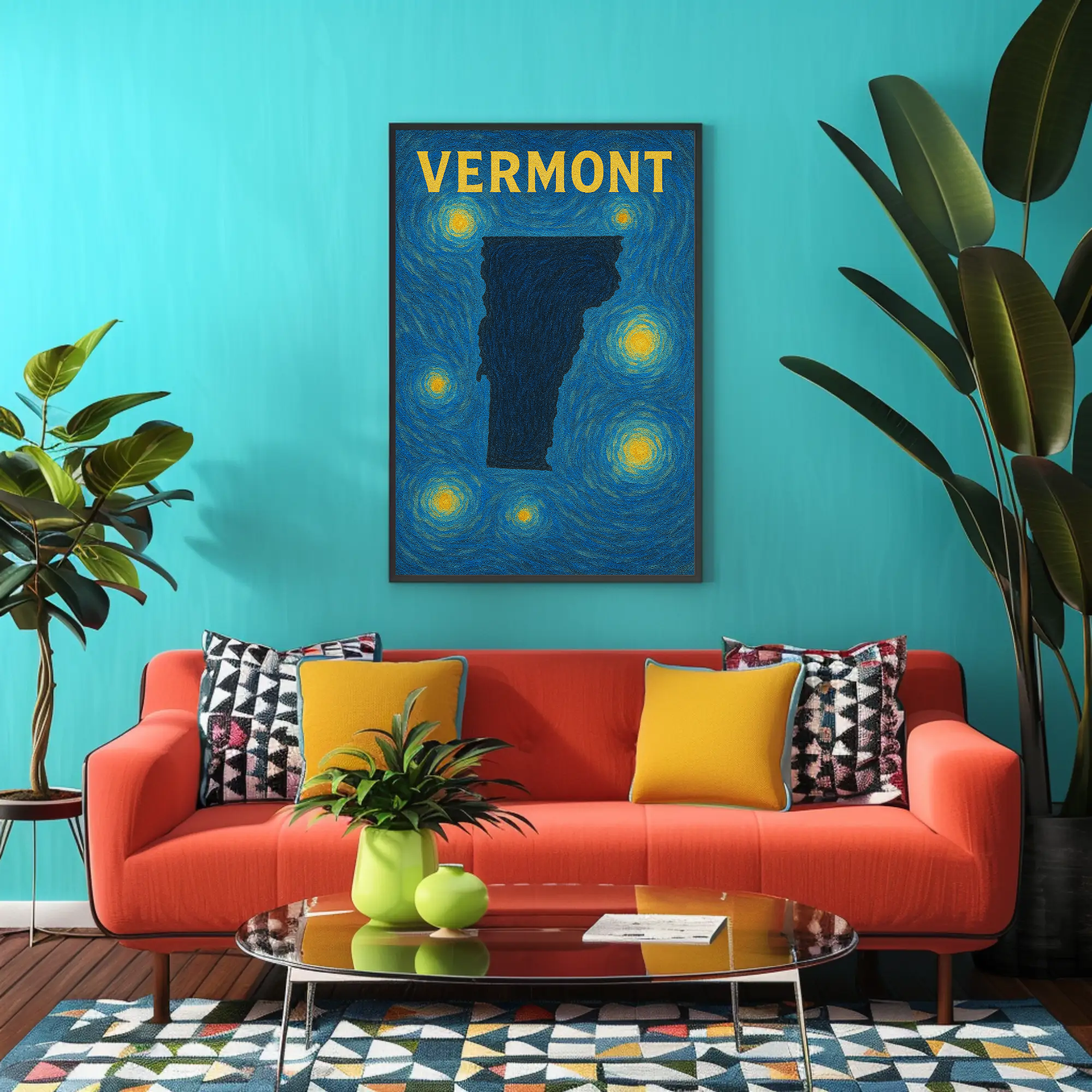 Vermont Starry Night Poster