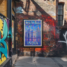 Mumbai, India Vibrant Landmarks Poster