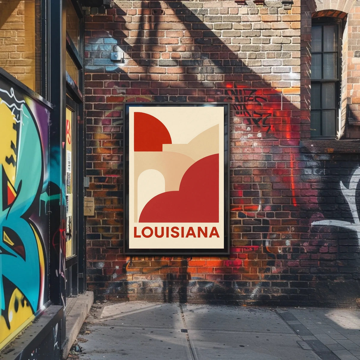 Louisiana Abstract Art Poster