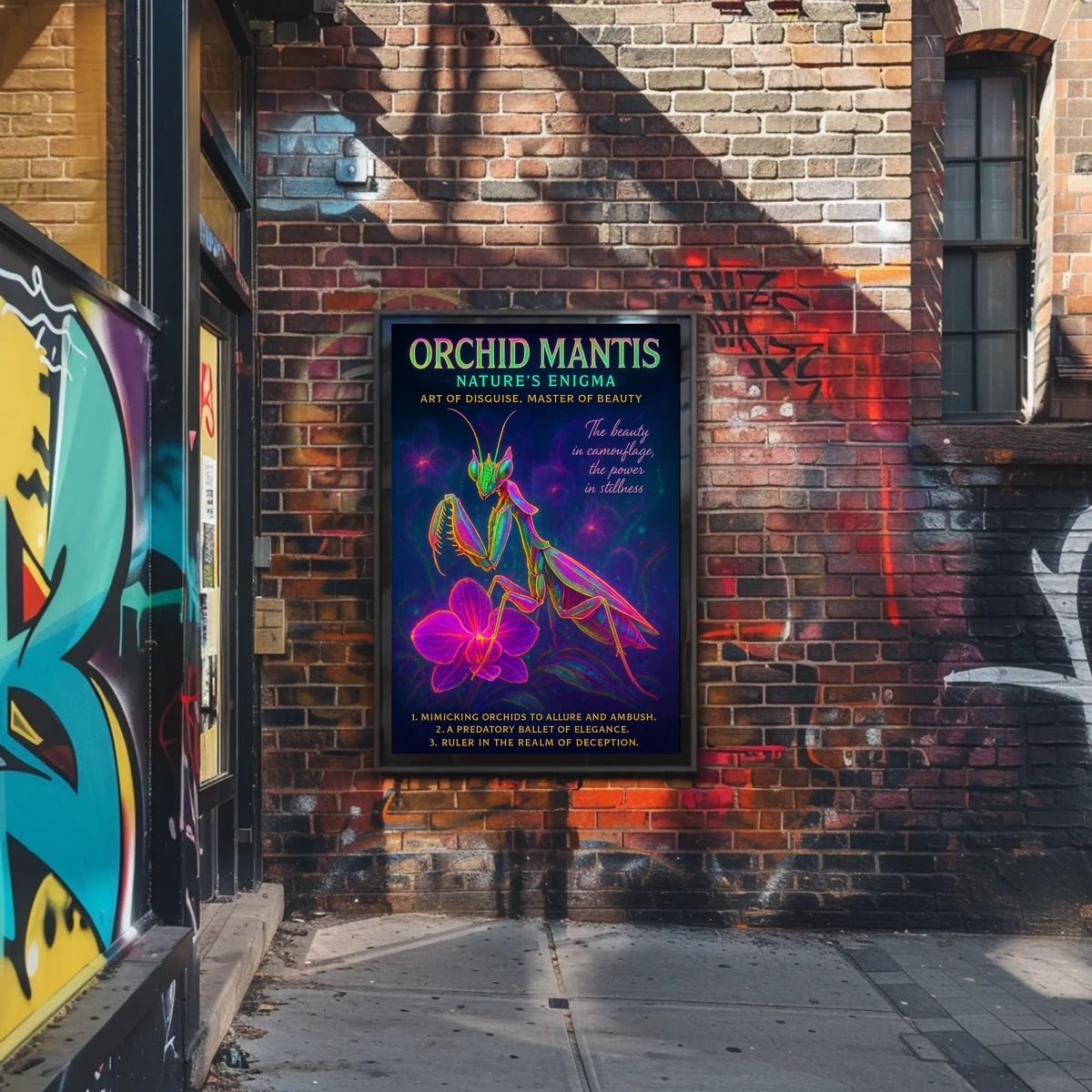 Orchid Mantis Natures Enigma Poster