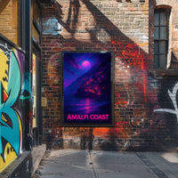 Amalfi Coast Enchanting Nightscape Poster