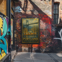 Portland Winter In The Rose City Poster