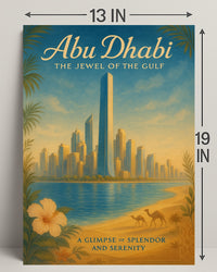 Abu Dhabi Skyline Tranquility Travel Poster