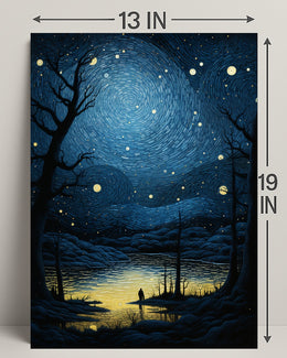 Starry Night Reflection Poster PosterGoat