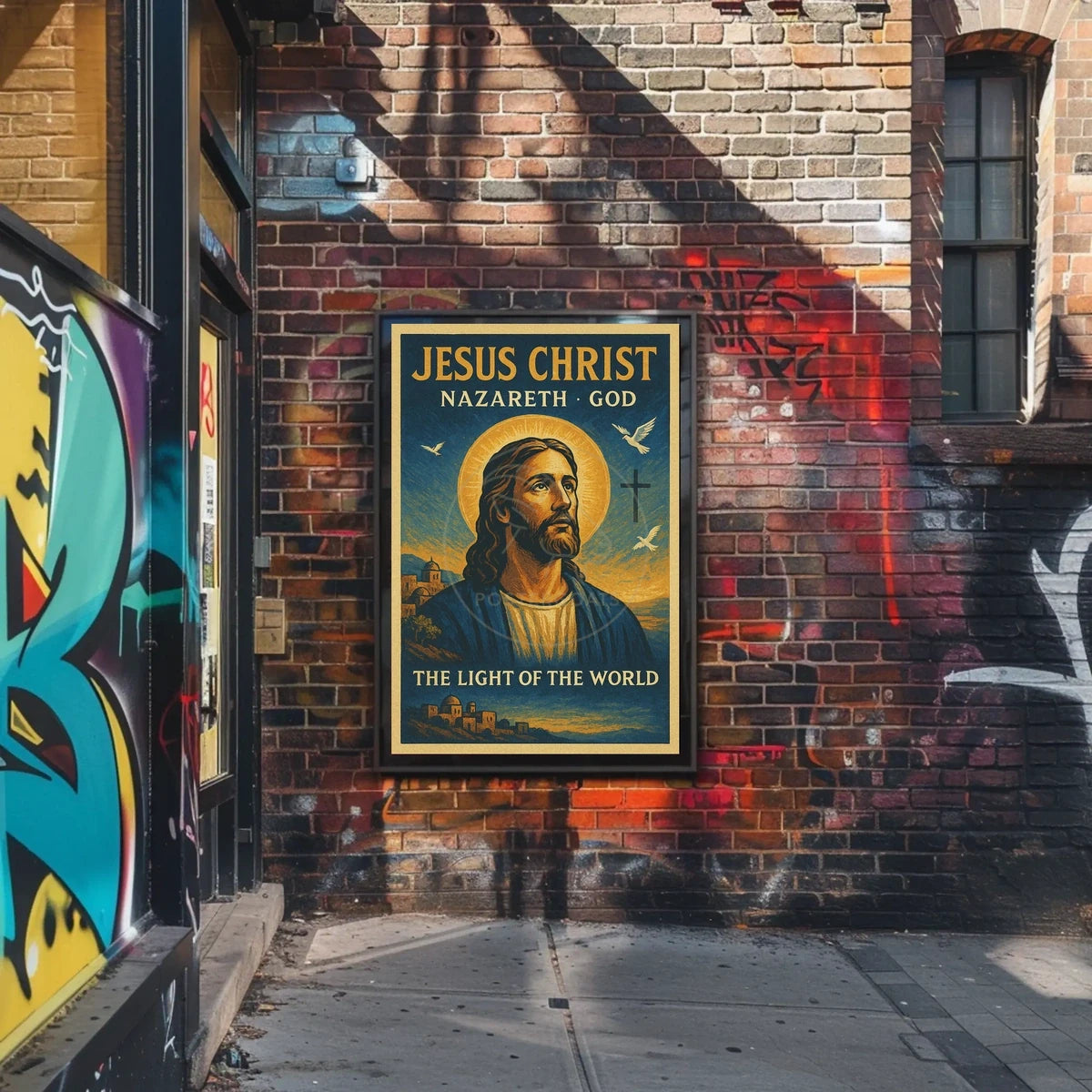 Jesus Christ Divine Light Religious Cultural or Heritage Poster