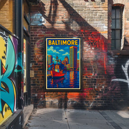 Baltimore Harbor Skyline Poster