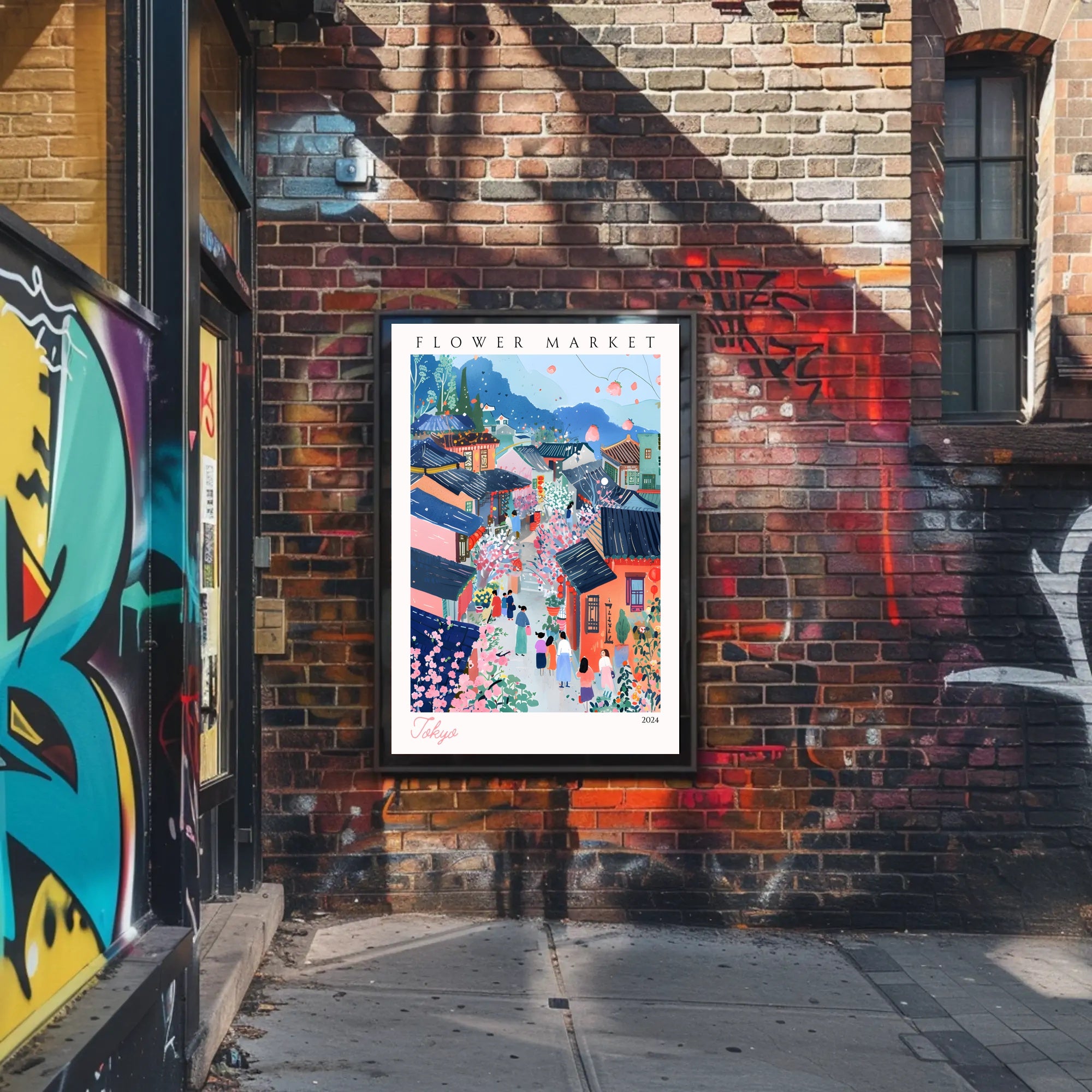 Flower Market in Tokyo Poster PosterGoat