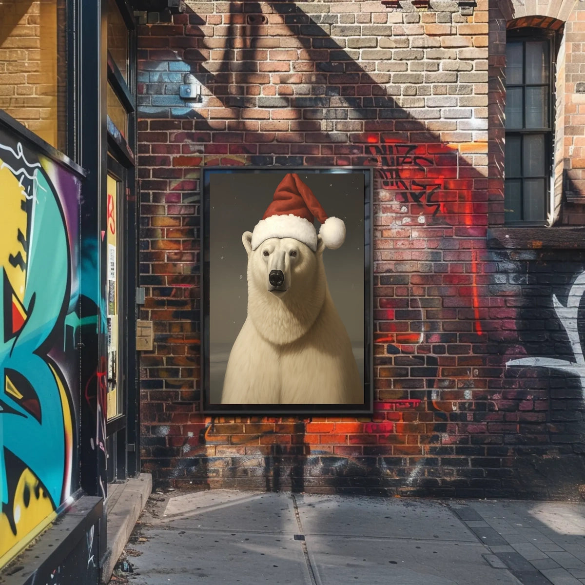 Festive Polar Bear Poster