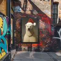 Festive Polar Bear Poster
