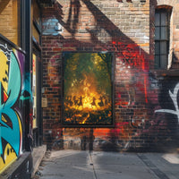 Mystical Bonfire Dance Fantasy or Mythology Poster PosterGoat