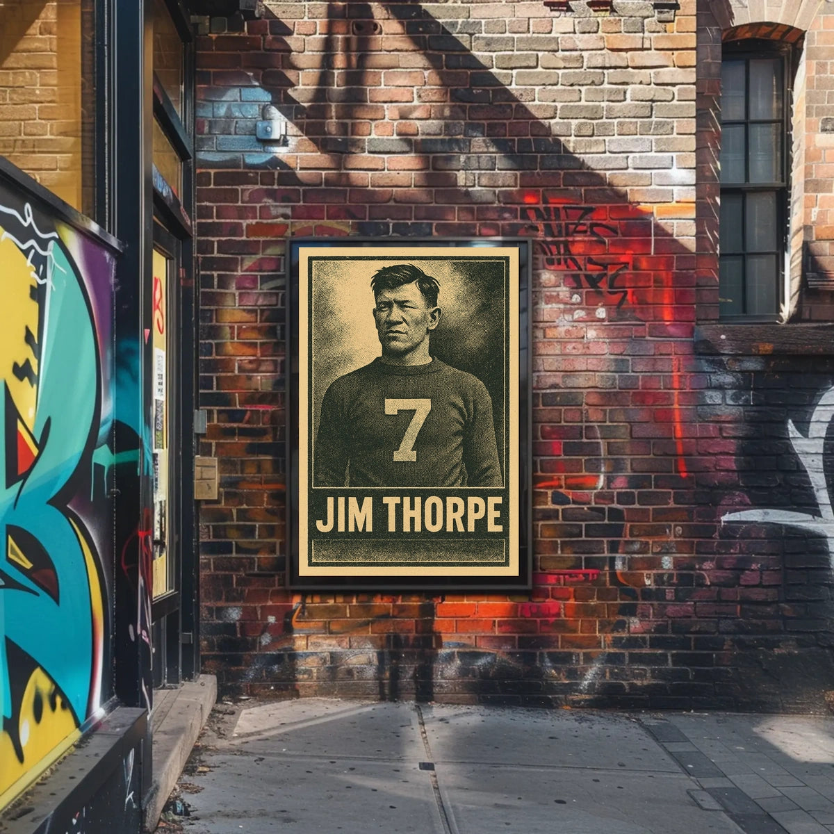Jim Thorpe Iconic Athlete Poster