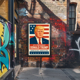 Trump Visionary Leader Patriot Pop Art Poster
