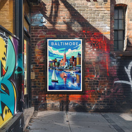 Baltimore Harbor Scene Poster