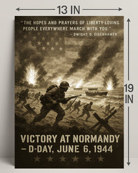 Dwight D. Eisenhower Quote DDay Victory Poster PosterGoat