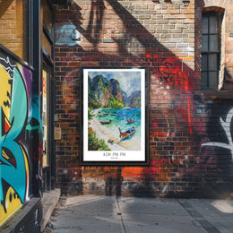 Koh Phi Phi Watercolor Travel Poster PosterGoat