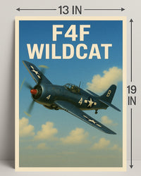 F4F Wildcat Poster PosterGoat