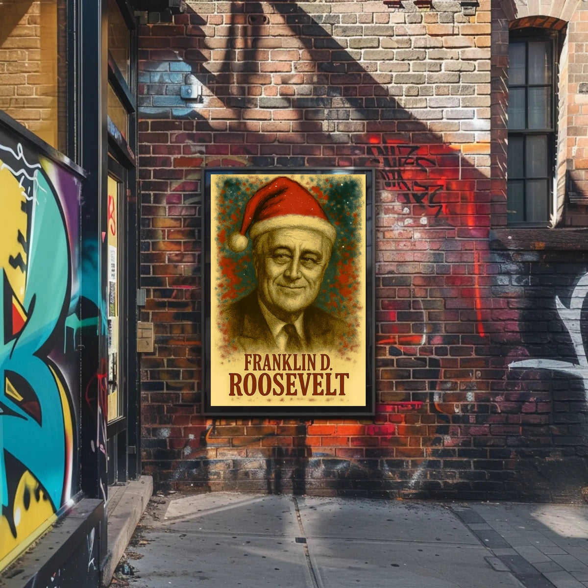 Franklin D. Roosevelt 32nd President of the United States Christmas SeriesPoster