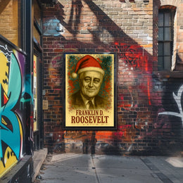 Franklin D. Roosevelt 32nd President of the United States Christmas SeriesPoster