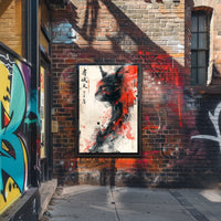 Feline Elegance In Abstract Abstract Poster