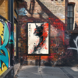 Feline Elegance In Abstract Abstract Poster