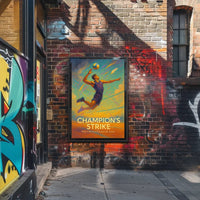 Dynamic Volleyball Champion Sports Poster PosterGoat
