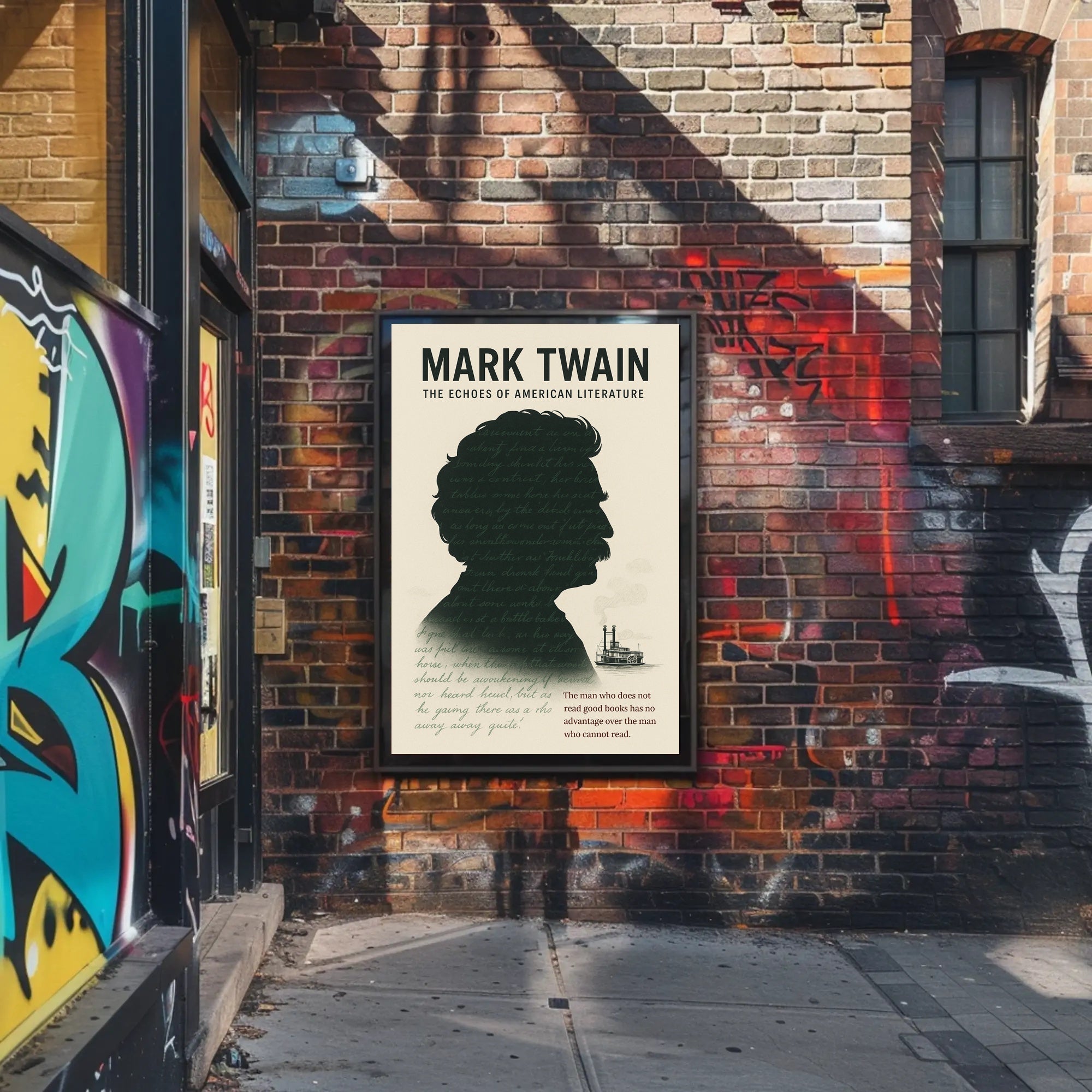 Mark Twain Vintage Inspiration Motivational or Quote Poster PosterGoat