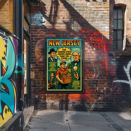 New Jersey Heritage Vintage Americana Cultural or Heritage Poster PosterGoat