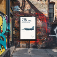 F-16C Precision Motion US Military Aviation Poster PosterGoat