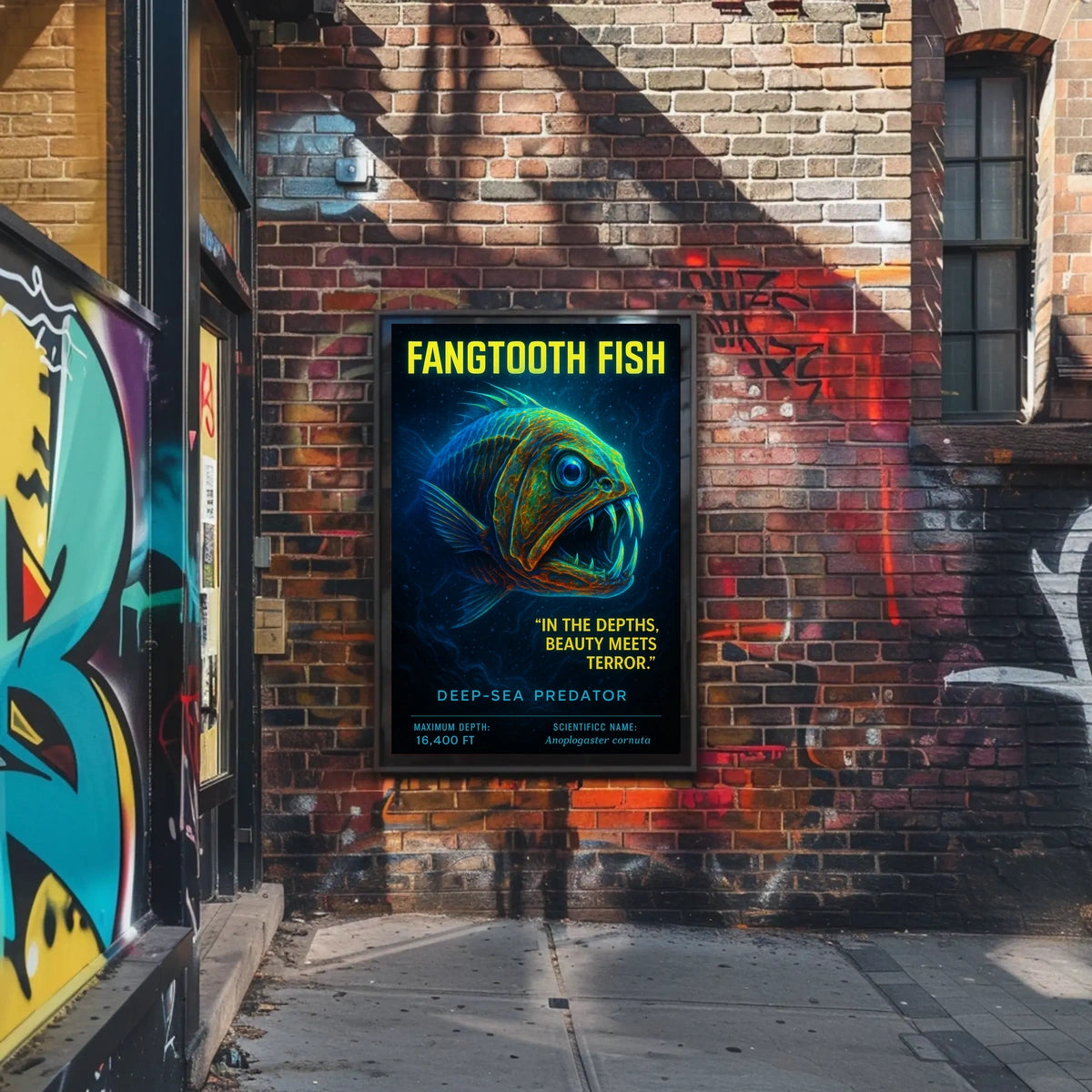 Fangtooth Fish Deep-Sea Predator Poster