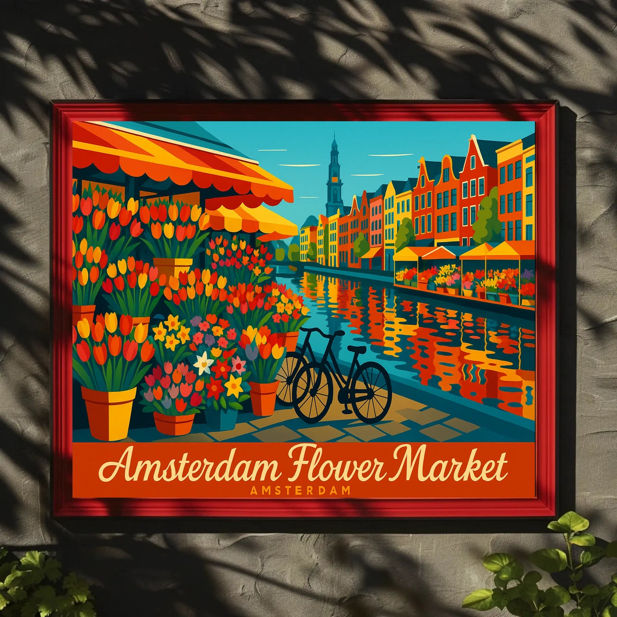 Amsterdam Flower Market Impressionism Wanderlust Poster