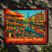 Amsterdam Flower Market Impressionism Wanderlust Poster