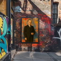 Calvin Coolidge Portrait Abstract Artistic Pop Culture Poster