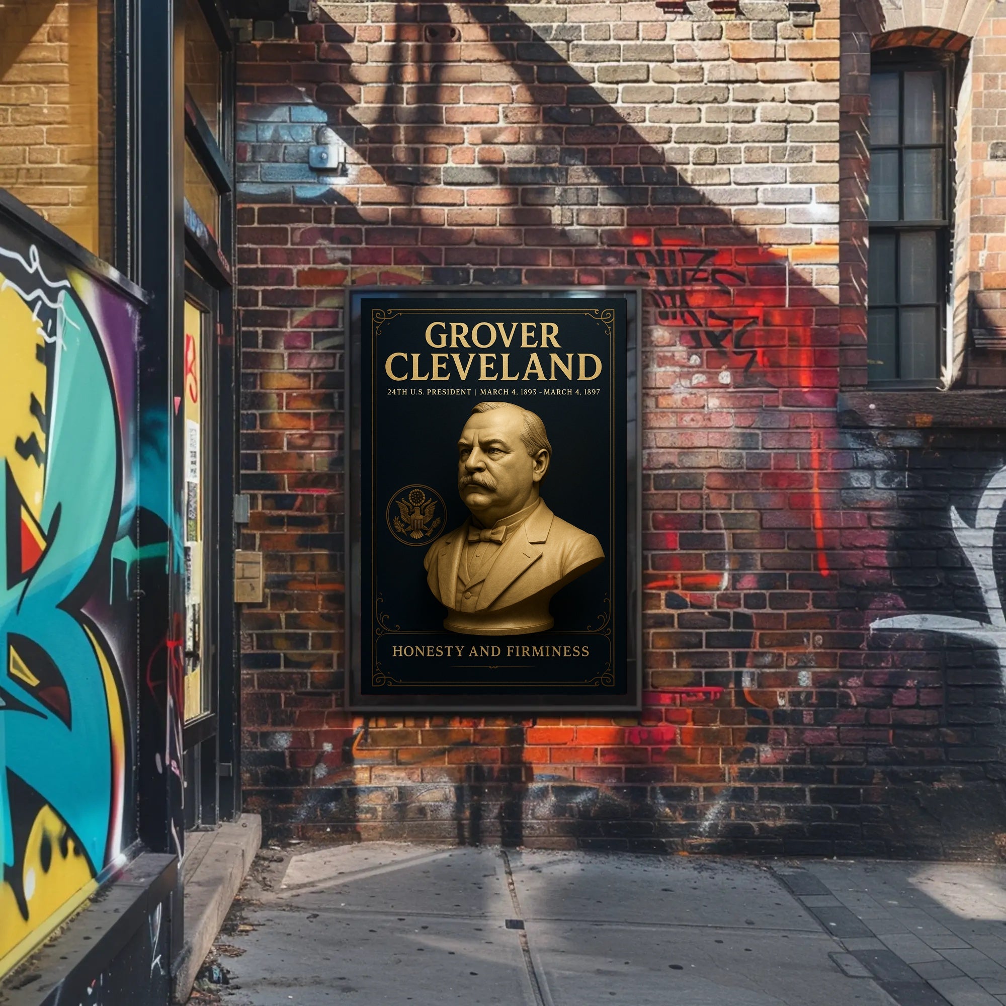 Grover Cleveland Vintage Presidential Historical or Presidential Poster PosterGoat