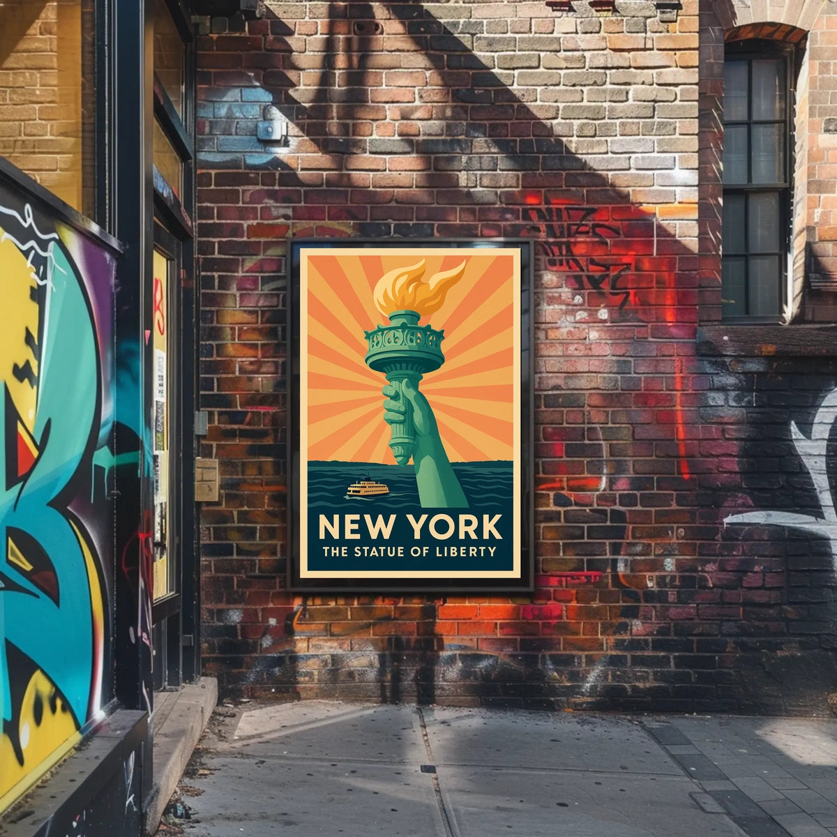 Statue of Liberty Vintage Travel Poster