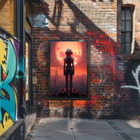 Futuristic Explorer At Sunset Poster PosterGoat