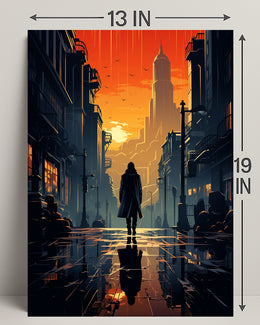 Sunset In The Cityscape Poster