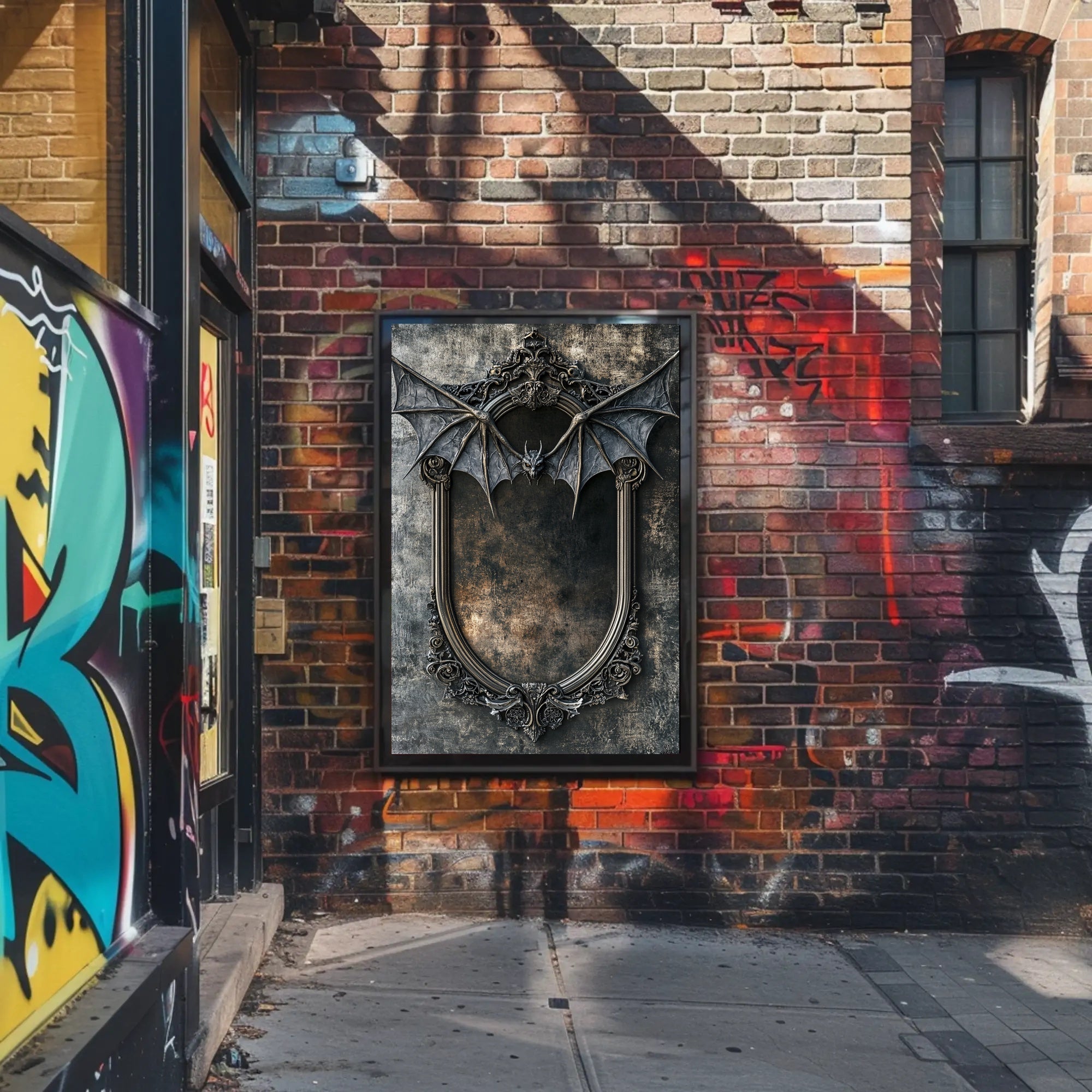 Gothic Bat Mirror Poster