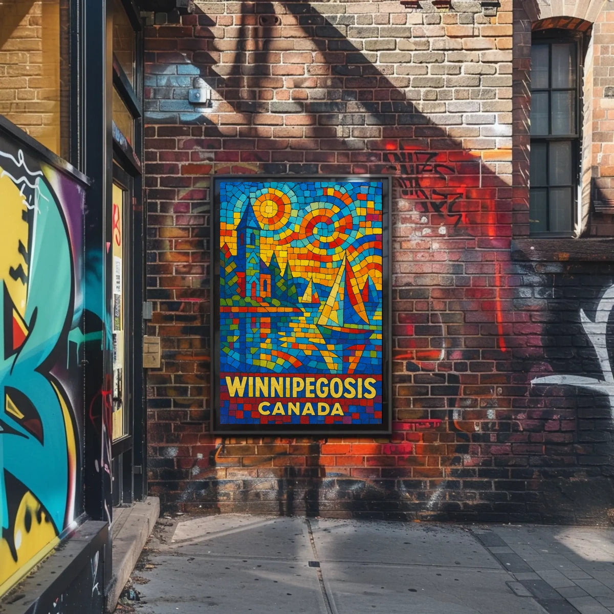 Winnipegosis, Canada Vibrant Mosaic Poster